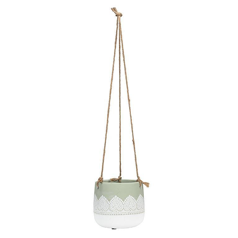 Lace Edge Hanging Planter-4.5