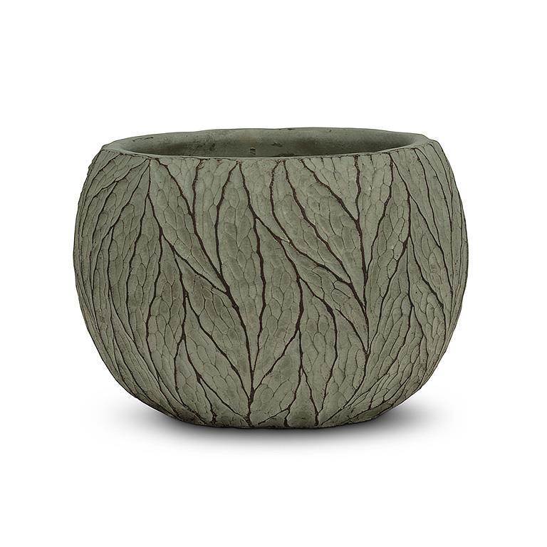 Sm Deep Leaf Planter-Sage-5.5