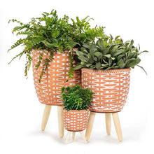 Load image into Gallery viewer, Woven Tripod Planter-Terra
