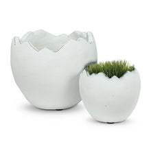 Load image into Gallery viewer, Sm Egg Planter-Chalk Wht-4&quot;D
