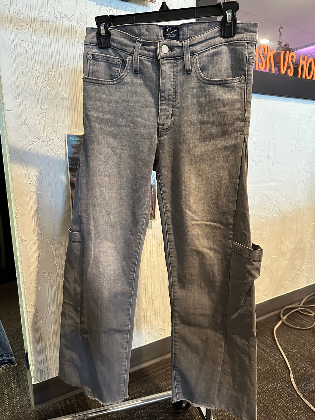 050- Grey Wide Leg Jeans