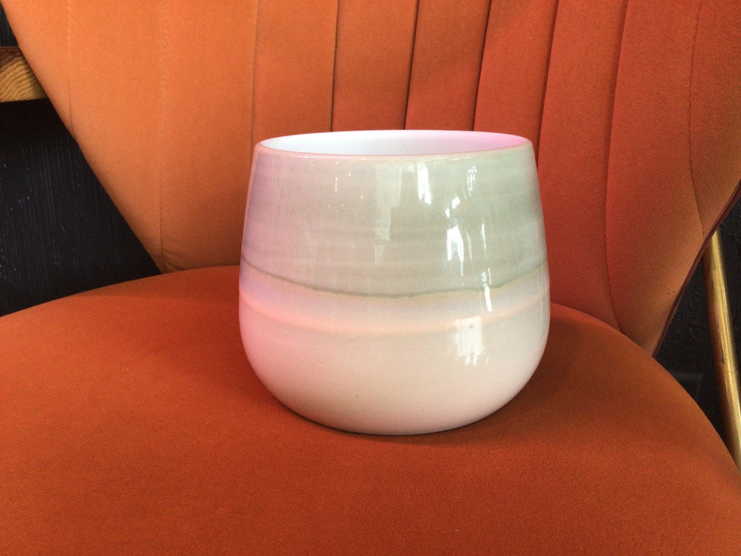 Pink and green pot
